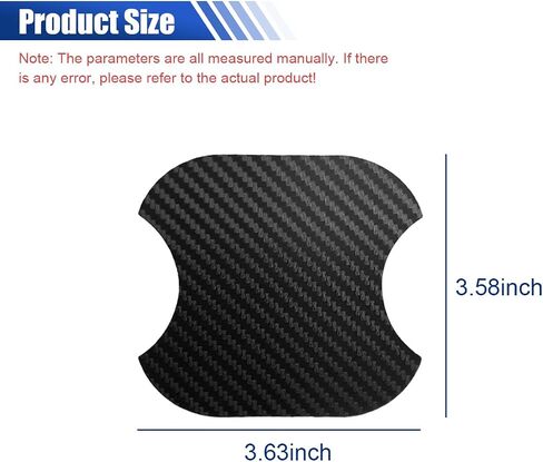 4PCS Car Door Handle Scratch Protector, Carbon Fiber Doors Handles Paint Cover Protective Film, Magnetic Door Handle Cup Protector, Universal Doors Bowl Traceless Sticker for Most Cars (Medium) in Kuwait