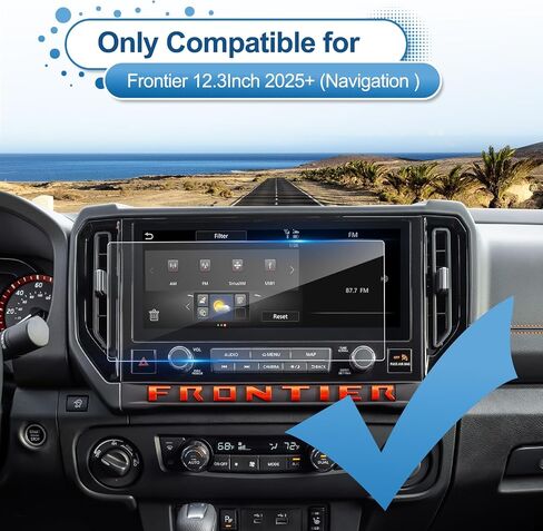 Anti-Glare Matte 2025 2026 Frontier Screen Protector, for Nissan Frontier (SV/SL/Pro-X/Pro-4X) 12.3-inch Touchscreen, 9H Tempered Glass 2026 2025 Frontier Accessories HD&Anti-Fingerprint 12.3" in Kuwait