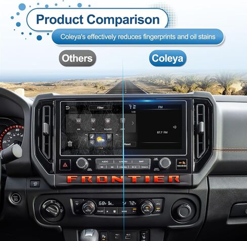 Anti-Glare Matte 2025 2026 Frontier Screen Protector, for Nissan Frontier (SV/SL/Pro-X/Pro-4X) 12.3-inch Touchscreen, 9H Tempered Glass 2026 2025 Frontier Accessories HD&Anti-Fingerprint 12.3" in Kuwait