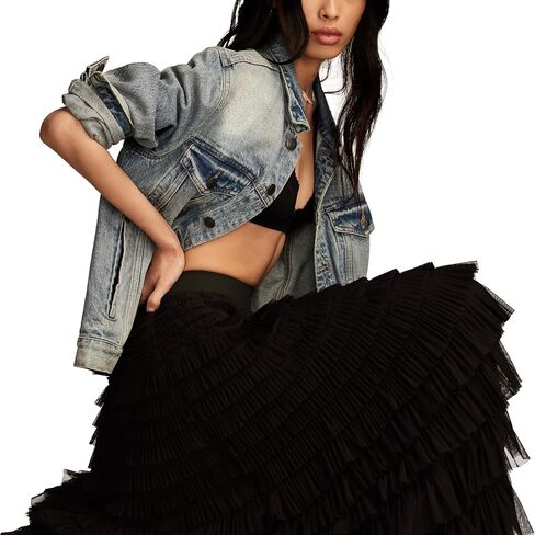 Lucky Brand Women's Tulle Ruffle Maxi Skirt in Kuwait