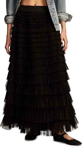 Lucky Brand Women's Tulle Ruffle Maxi Skirt in Kuwait