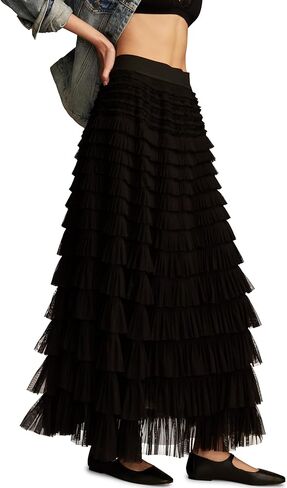 Lucky Brand Women's Tulle Ruffle Maxi Skirt in Kuwait