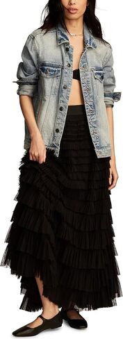 Lucky Brand Women's Tulle Ruffle Maxi Skirt in Kuwait