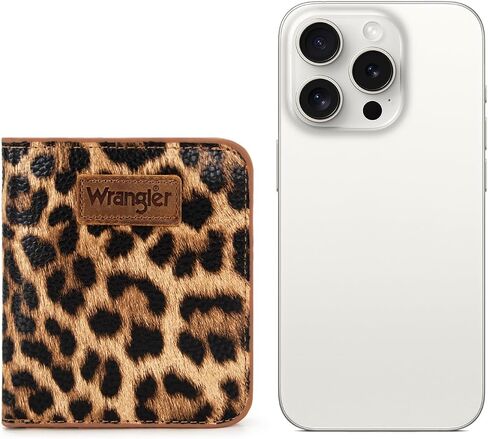 X Wrangler Small Leopard Print Wallets for Women Slim Thin Wallet Card Cases Money Organizer Thin Mini Pocket Wallet with Rfid Lining and A Coin Purse in Saudi Arabia