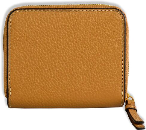 Tory Burch Womens 146463 Pebble Leather Thea Bi-Fold Zip Around Wallet, (Tiramisu Brown) in Saudi Arabia
