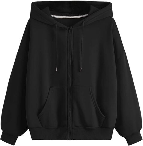 COZYEASE Women's Zip Up Hoodies Drawstring Long Sleeve Hooded Sweatshirts Basic Pullover Hoodies with Pocket in Saudi Arabia