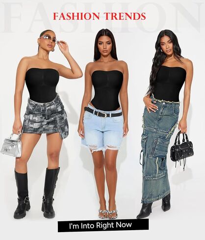 KUMAYES Strapless Shapewear Bodysuits for Women -Thong Body Shaper Tummy Control Tube Top Leotard with Removable Straps in Saudi Arabia