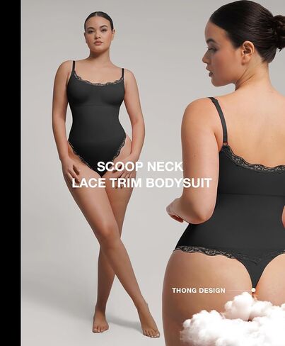 Lover-Beauty Lace Shapewear Bodysuits for Women Tummy Control Breathable Thong Seamless with Removable Cups in Saudi Arabia
