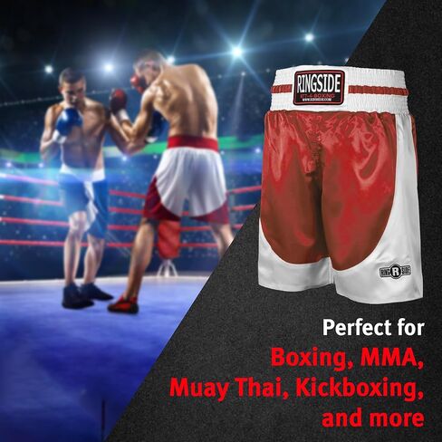 شورت قصير من Ringside للبالغين من الجنسين، أحمر/أزرق، مقاس صغير في الولايات المتحدة in Kuwait