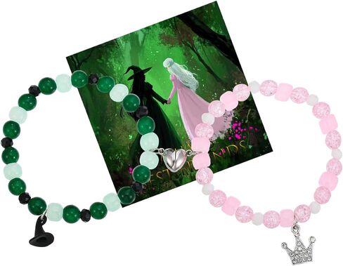 SOOWOOT Wicked bracelet Matching Bracelets - Crown and Witch Hat Matching Bracelets with a wicked card for Fans Party in Kuwait
