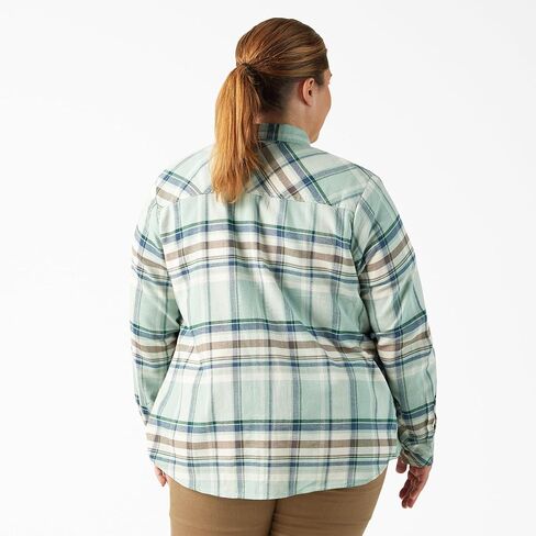 Dickies Womens L/S قميص منقوش زائد in Saudi Arabia