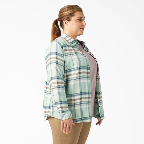 Dickies Womens L/S قميص منقوش زائد in Saudi Arabia