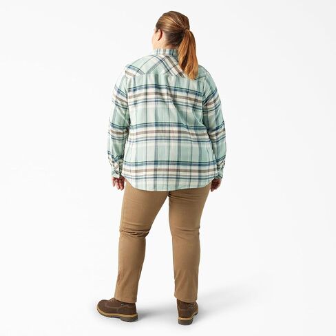 Dickies Womens L/S قميص منقوش زائد in Saudi Arabia