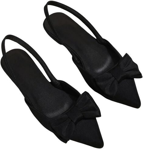 Verdusa Women's Bow Pointed Toe Flat Shoes Slingback Flats Dress Shoes in Saudi Arabia