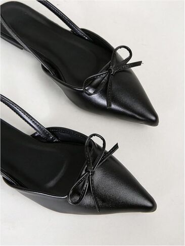Verdusa Women's Bow Pointed Toe Flat Shoes Slingback Flats Dress Shoes in Saudi Arabia