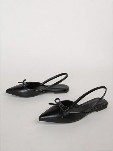 Verdusa Women's Bow Pointed Toe Flat Shoes Slingback Flats Dress Shoes in Saudi Arabia