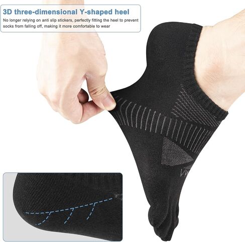 VWELL No Show Toe Socks for Men Women COOLMAX Five Finger Socks Athletic Running Ankle Low Cut 5 Toe Socks (3Pairs) in Saudi Arabia