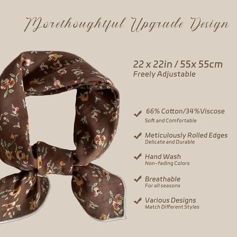 Cotton Bandana for Women,Head Scarf,Soft Cotton Headband,Head wrap, Protective Coverage, Hair Scarf Handkerchirf in Kuwait