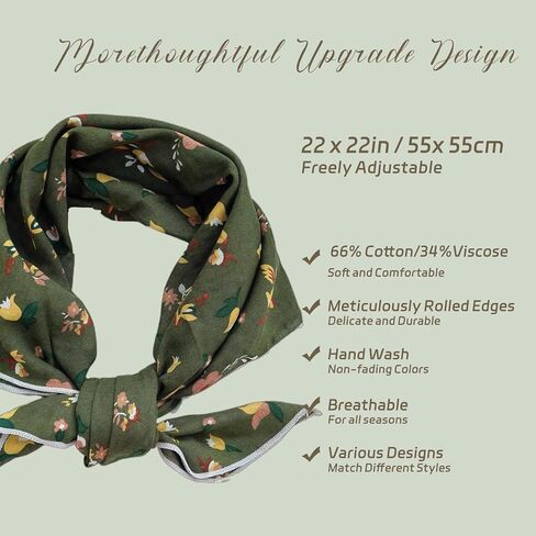 Cotton Bandana for Women,Head Scarf,Soft Cotton Headband,Head wrap, Protective Coverage, Hair Scarf Handkerchirf in Kuwait
