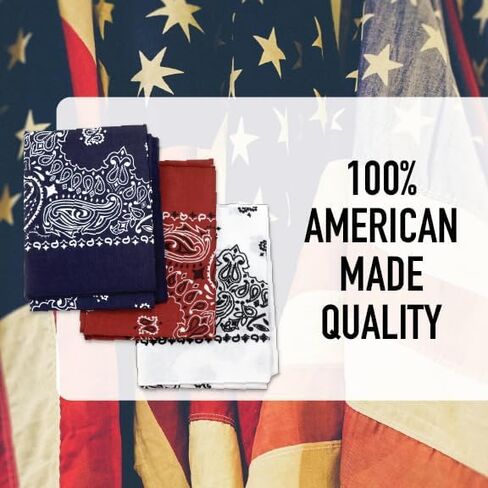 Bandanas for Men & Women 3-Pack Cotton Bandanas in Football Team Colors - Football Game Day Accessories and Gifts for Fans in Kuwait