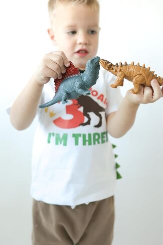 Luke and Lulu Boys 3rd Birthday Shirt - Dinosaur T-Shirt for 3 Year Old Boys in Saudi Arabia