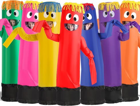 Spooktacular Creations Adult Inflatable Costume, Blue Tube Dancer with Wacky Waving Arm Flailing, Funny Halloween Costume for Halloween Dress Up Parties in Kuwait
