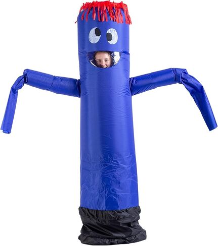 Spooktacular Creations Adult Inflatable Costume, Blue Tube Dancer with Wacky Waving Arm Flailing, Funny Halloween Costume for Halloween Dress Up Parties in Kuwait