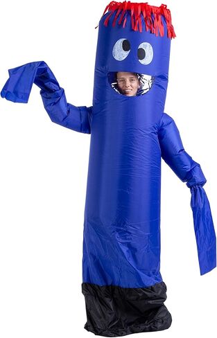 Spooktacular Creations Adult Inflatable Costume, Blue Tube Dancer with Wacky Waving Arm Flailing, Funny Halloween Costume for Halloween Dress Up Parties in Kuwait