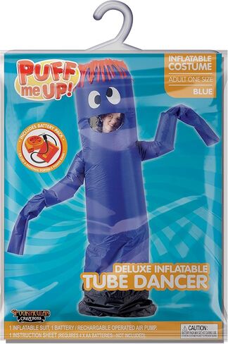 Spooktacular Creations Adult Inflatable Costume, Blue Tube Dancer with Wacky Waving Arm Flailing, Funny Halloween Costume for Halloween Dress Up Parties in Kuwait