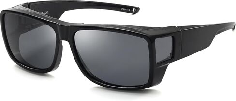 CAXMAN Fit Over Glasses Sunglasses Polarized Wrap Around Sunglasses with Side Window Shields for Full Protection in Kuwait