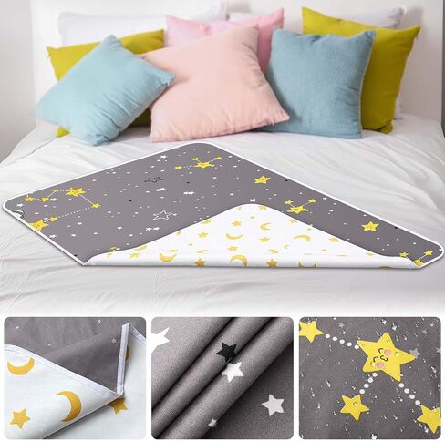 2 Pcs Waterproof Mattress Protector for Incontinence Washable,Throw Size S 40'' x 60'' Large Reusable Doubleside Waterproof Bed Pads Bedwetting Underpads for Kids Adults Elderly Pets in Saudi Arabia