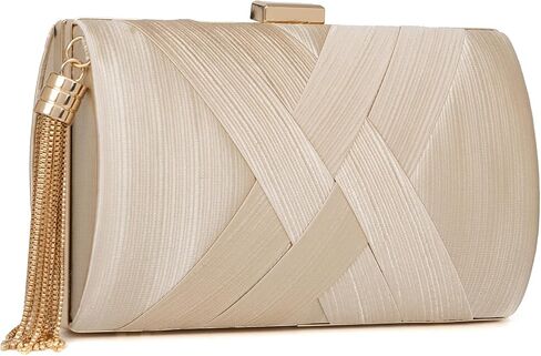 Clutch Purses for Women Formal Evening Clutch Purse Shoulder Cross Body Bags for Wedding Party Handbag with Tassel in Kuwait