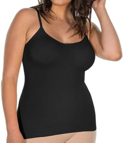 Women Plus Size Shapewear Tank Top Compression Tank Tummy Control Scoop Neck Camisole Tops Seamless Cami Tops in Kuwait