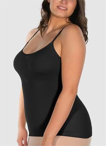 Women Plus Size Shapewear Tank Top Compression Tank Tummy Control Scoop Neck Camisole Tops Seamless Cami Tops in Kuwait