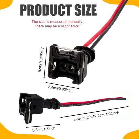 4PCS Automobile Fuel Injector Connector, Automotive Replacement Fuel Injectors, EV1 Plug Wire Harness Pigtail Wiring Loom Clip Cut, Car Parts Fuel Injector Connector Pigtail for Cars (4PCS) in Saudi Arabia