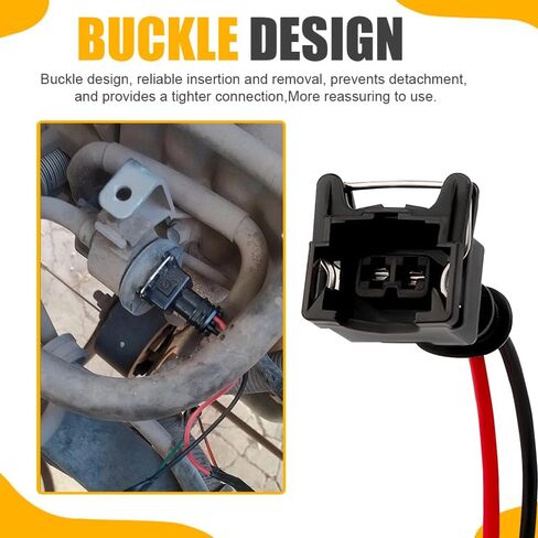 4PCS Automobile Fuel Injector Connector, Automotive Replacement Fuel Injectors, EV1 Plug Wire Harness Pigtail Wiring Loom Clip Cut, Car Parts Fuel Injector Connector Pigtail for Cars (4PCS) in Saudi Arabia