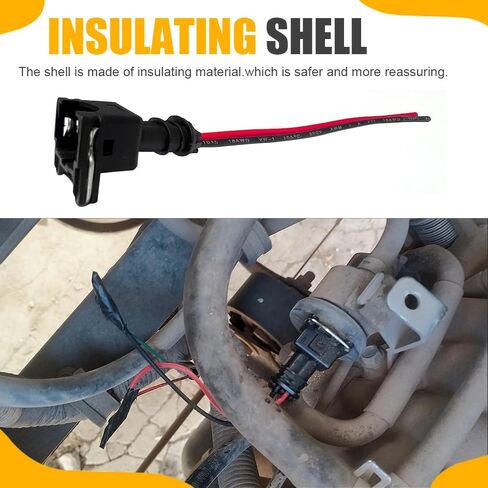 4PCS Automobile Fuel Injector Connector, Automotive Replacement Fuel Injectors, EV1 Plug Wire Harness Pigtail Wiring Loom Clip Cut, Car Parts Fuel Injector Connector Pigtail for Cars (4PCS) in Saudi Arabia