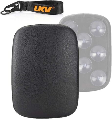 LKV 10.63″ Motorcycle Pessenger Seat - Rear Leather Pillion Pad with 8 Suction Cup Motorcycle Pillion Seat Cushion for Harley Dyna Sportster Chopper in Saudi Arabia