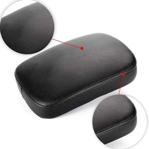 LKV 10.63″ Motorcycle Pessenger Seat - Rear Leather Pillion Pad with 8 Suction Cup Motorcycle Pillion Seat Cushion for Harley Dyna Sportster Chopper in Saudi Arabia