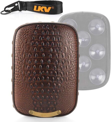 LKV 10.63″ Motorcycle Pessenger Seat - Rear Leather Pillion Pad with 8 Suction Cup Motorcycle Pillion Seat Cushion for Harley Dyna Sportster Chopper in Saudi Arabia