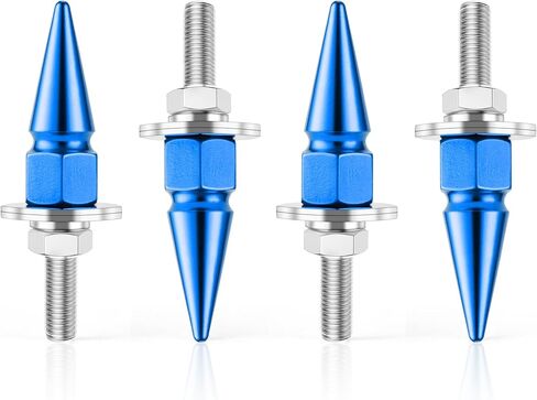 Alpmosn 4PCS License Plate Screws Caps, License Plate Fasteners Bolts, Exterior Car Accessories Screws, Fit for Most Vehicle Motorcycles Trucks (Red) in Kuwait