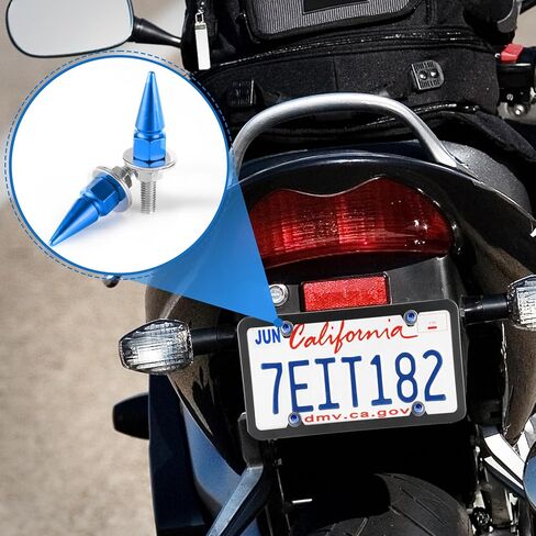 Alpmosn 4PCS License Plate Screws Caps, License Plate Fasteners Bolts, Exterior Car Accessories Screws, Fit for Most Vehicle Motorcycles Trucks (Red) in Kuwait