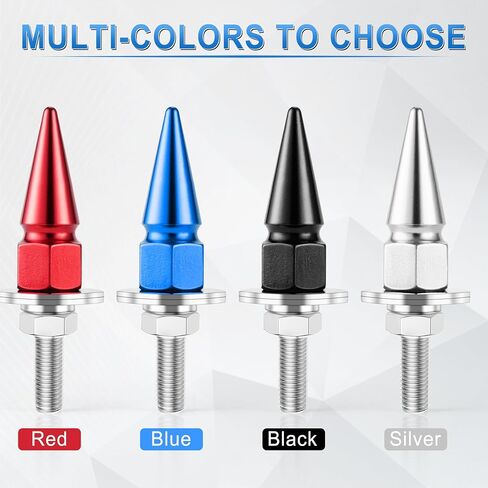 Alpmosn 4PCS License Plate Screws Caps, License Plate Fasteners Bolts, Exterior Car Accessories Screws, Fit for Most Vehicle Motorcycles Trucks (Red) in Kuwait