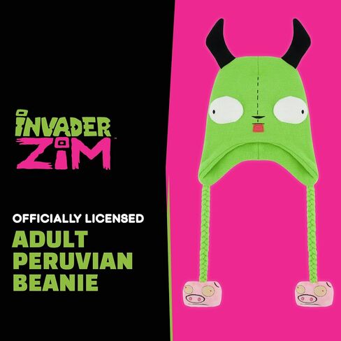 Invader Zim Beanie Hat, Gir Winter Knit Cap with Ears in Saudi Arabia