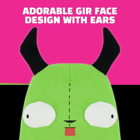 Invader Zim Beanie Hat, Gir Winter Knit Cap with Ears in Saudi Arabia