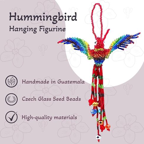 MIA Jewel Shop - Decord Decor Hummingbird تمثال شنقا | تماثيل الطيور ديكور المنزل | زخارف الزجاج الزجاجي الزجاجي الزخرفية الزخرفية الحلي المعلقة - الديكور المصنوع يدويًا (زرقاء فاتح/باستيل) in Kuwait