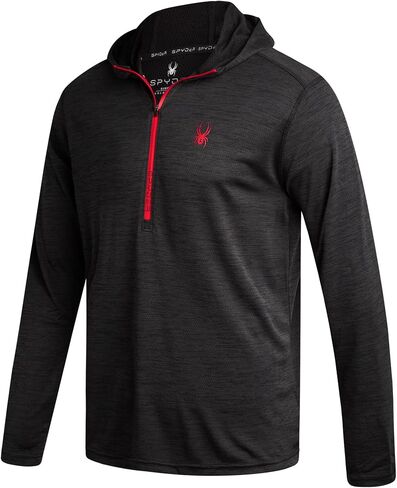 قميص Spyder Mens -Sweatshirt - Half Half Half zip pullover mens - UPF 30+ جاف مناسبًا من قمصان الشمس الطويلة للأكمام الطويلة للرجال in Saudi Arabia