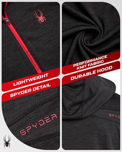 قميص Spyder Mens -Sweatshirt - Half Half Half zip pullover mens - UPF 30+ جاف مناسبًا من قمصان الشمس الطويلة للأكمام الطويلة للرجال in Saudi Arabia