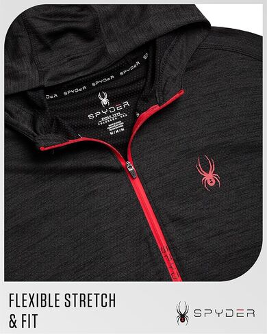 قميص Spyder Mens -Sweatshirt - Half Half Half zip pullover mens - UPF 30+ جاف مناسبًا من قمصان الشمس الطويلة للأكمام الطويلة للرجال in Saudi Arabia
