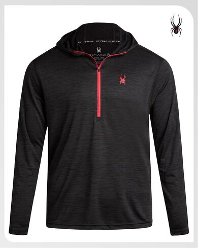 قميص Spyder Mens -Sweatshirt - Half Half Half zip pullover mens - UPF 30+ جاف مناسبًا من قمصان الشمس الطويلة للأكمام الطويلة للرجال in Saudi Arabia